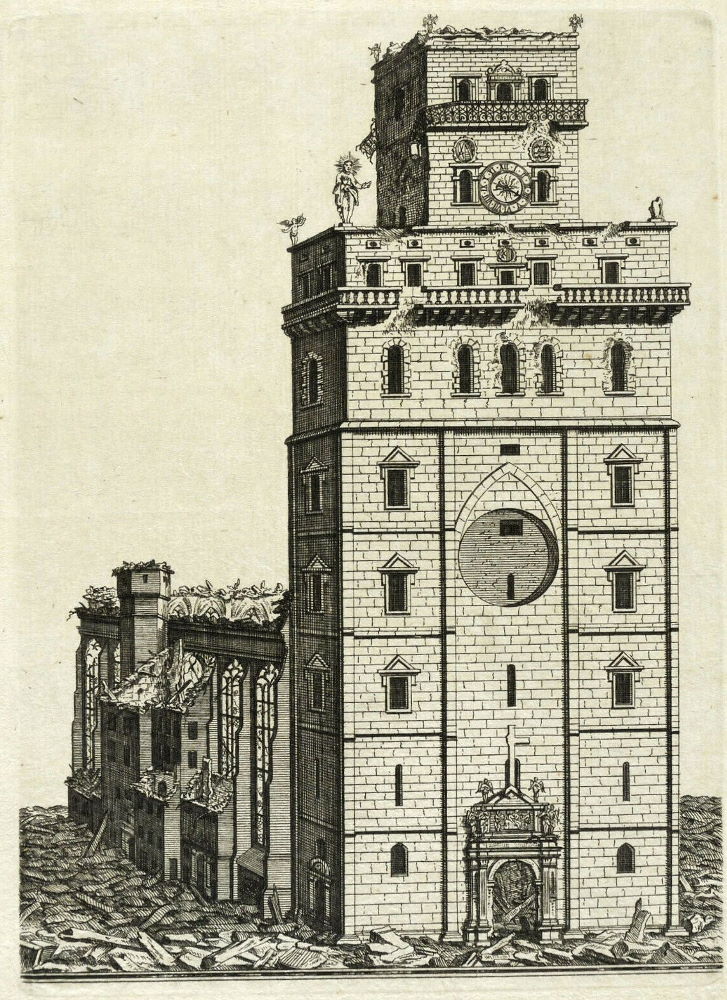 An der Kreuzkirche - alte Kreuzkirche zerstört