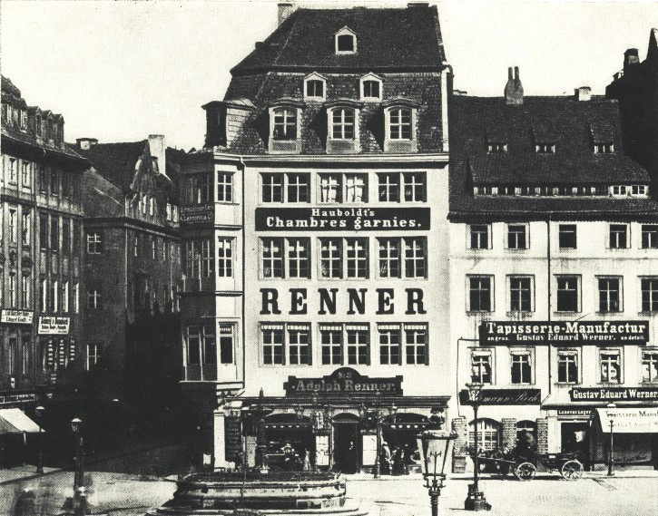 Altmarkt (1879 Altmarkt 9) / König Johann Straße (Badergasse)