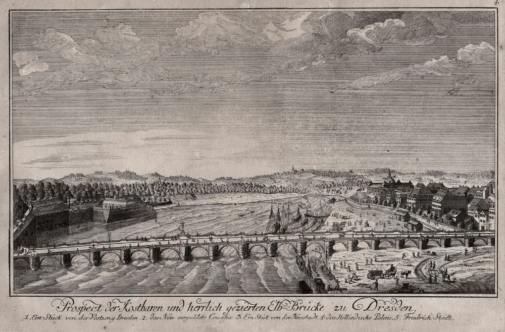 Alte Augustusbrücke - Stiche etc.