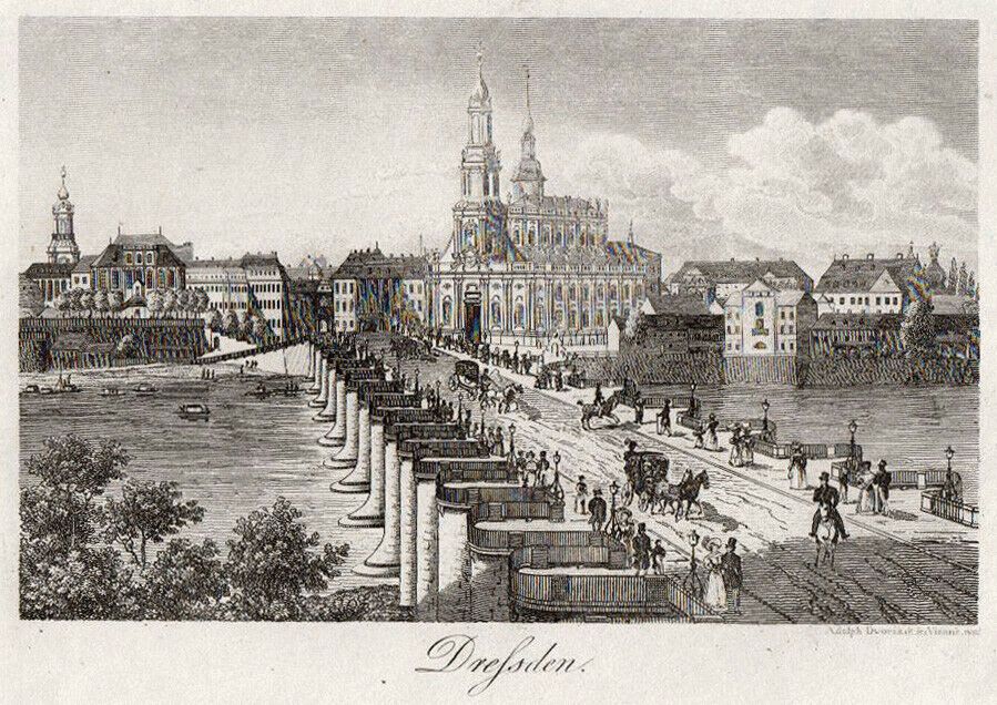 Alte Augustusbrücke - Stiche etc.