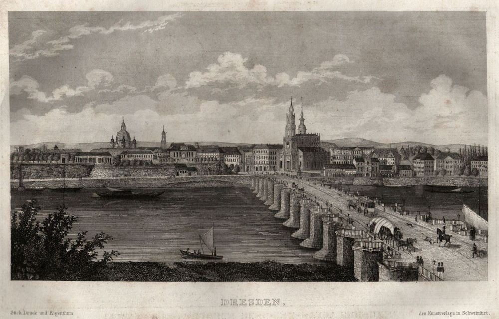 Alte Augustusbrücke - Stiche etc.
