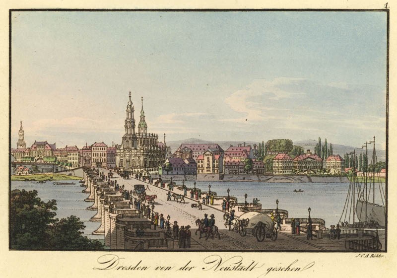 Alte Augustusbrücke - Stiche etc.