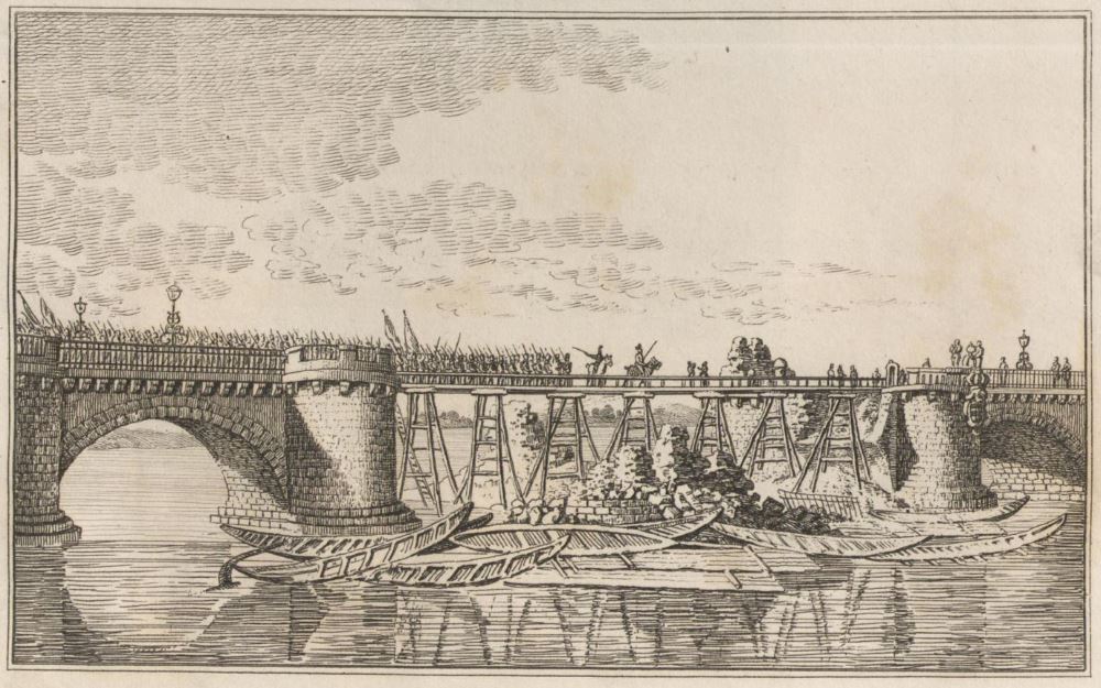 Alte Augustusbrücke - Sprengung 1813