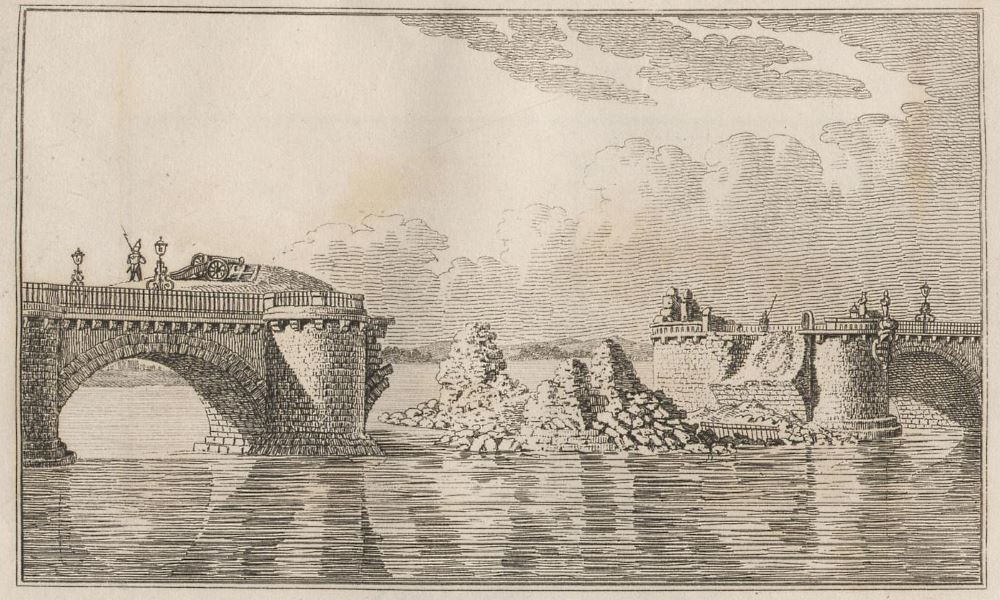 Alte Augustusbrücke - Sprengung 1813