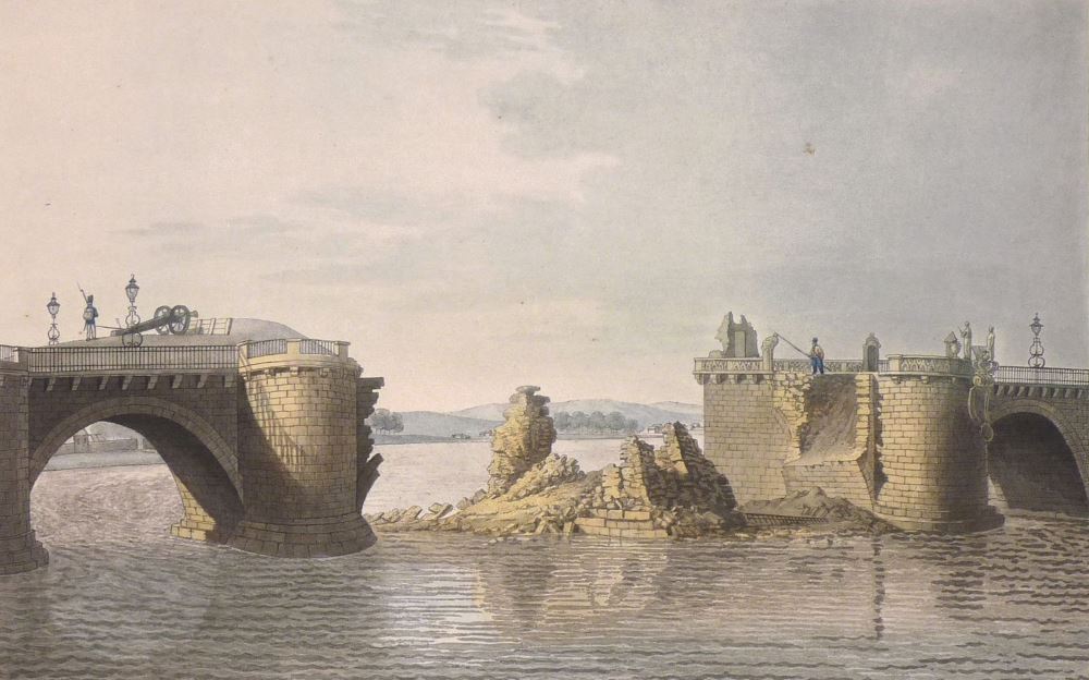 Alte Augustusbrücke - Sprengung 1813