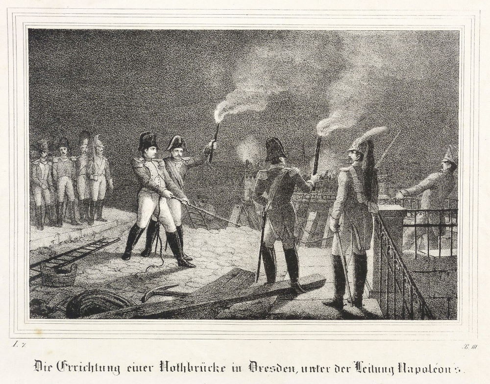 Alte Augustusbrücke - Sprengung 1813