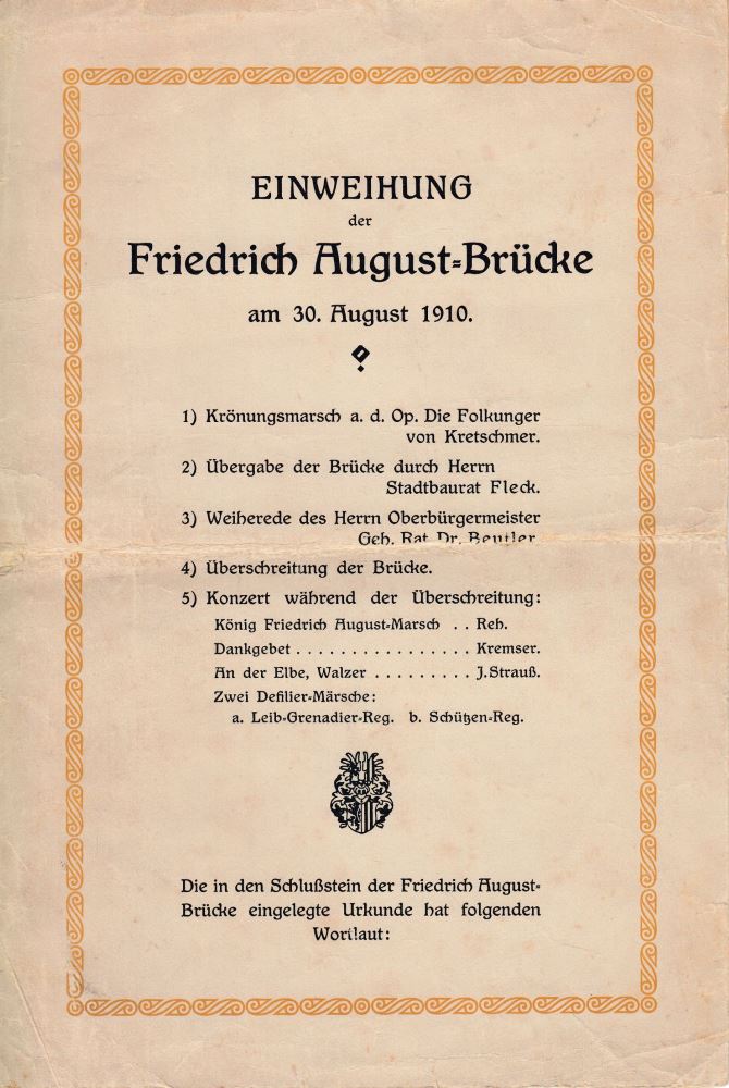 Augustusbrücke - Einweihung