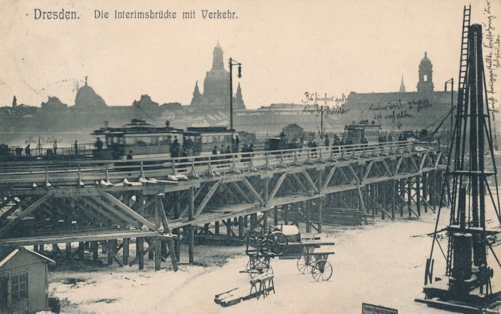 Augustusbrücke - kleine Interimsbrücke