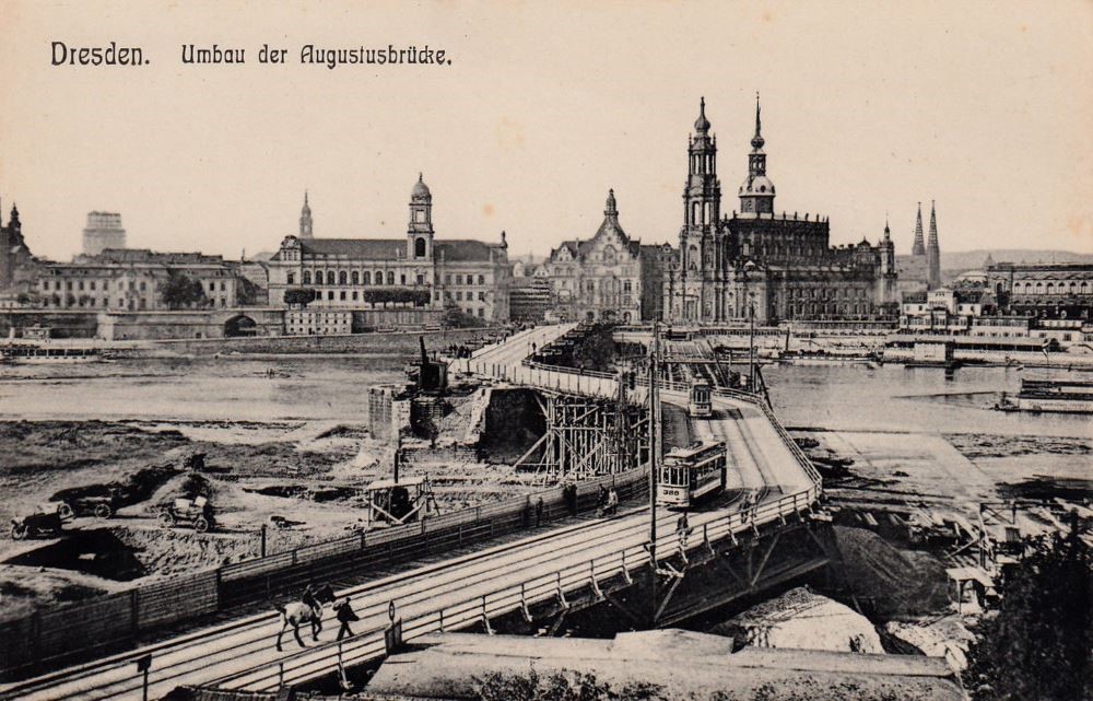 Augustusbrücke - kleine Interimsbrücke
