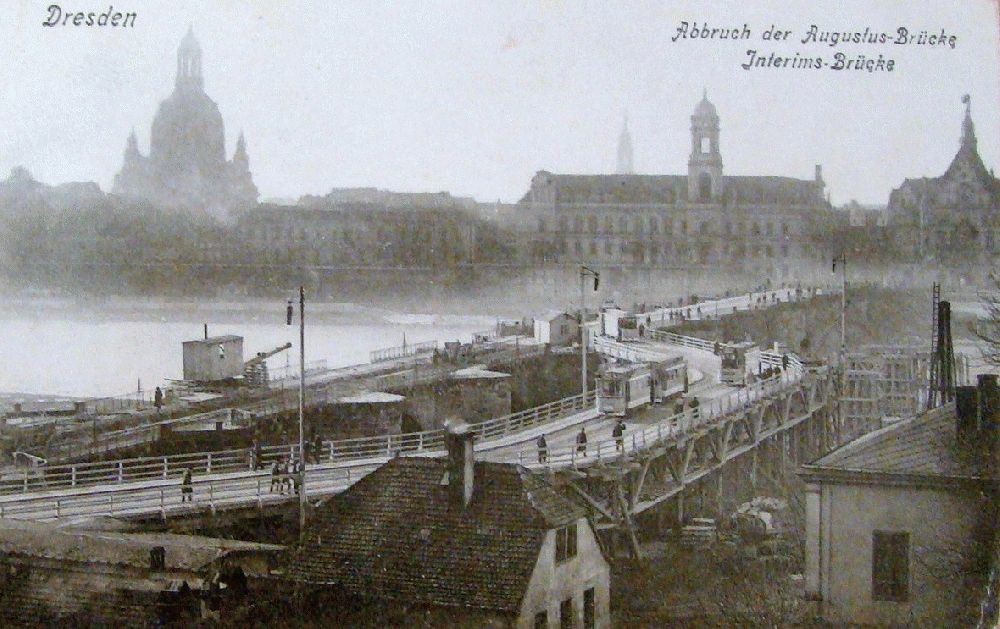 Augustusbrücke - kleine Interimsbrücke
