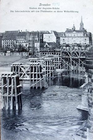 Augustusbrücke - kleine Interimsbrücke