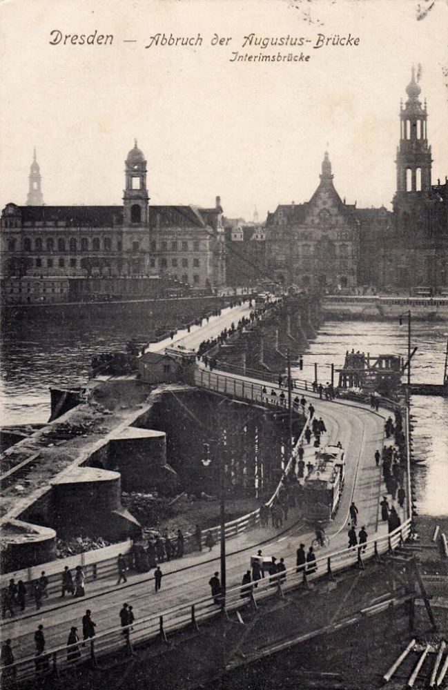 Augustusbrücke - kleine Interimsbrücke