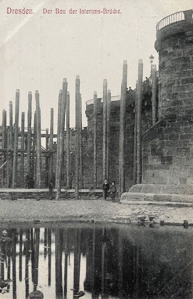 Augustusbrücke - kleine Interimsbrücke