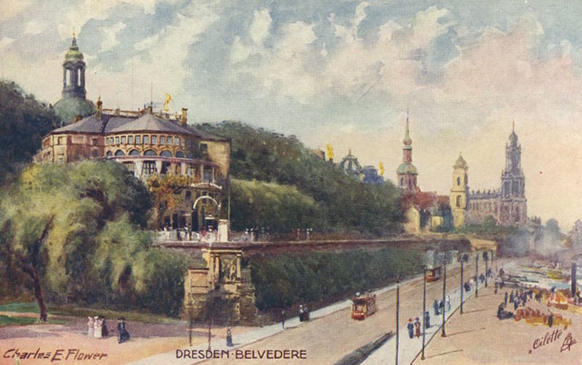 Brühlscher Garten 1 - Belvedere von der Carolabrücke