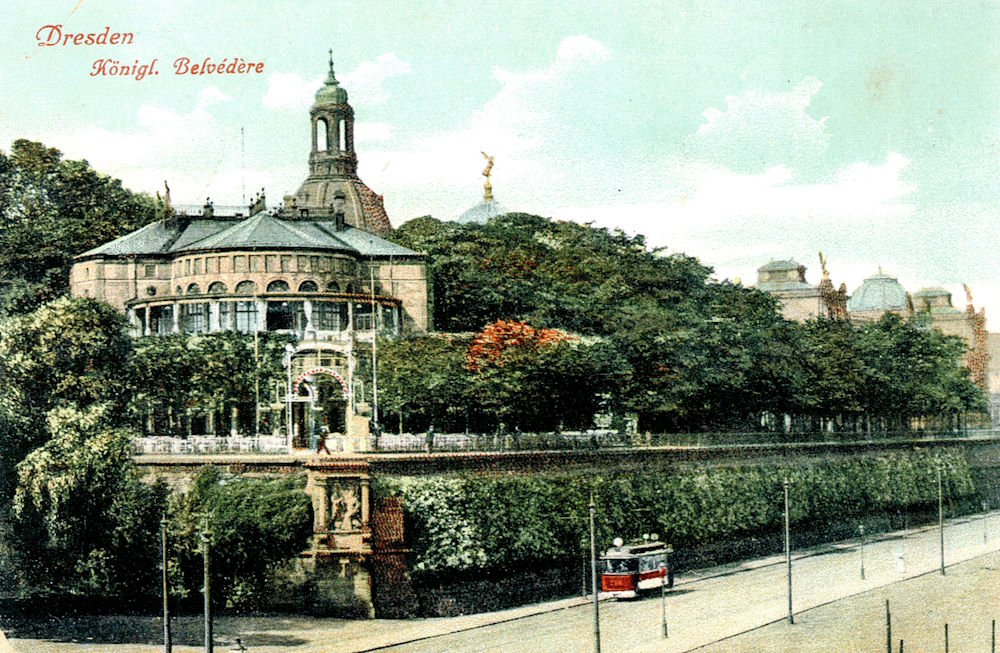 Brühlscher Garten 1 - Belvedere von der Carolabrücke