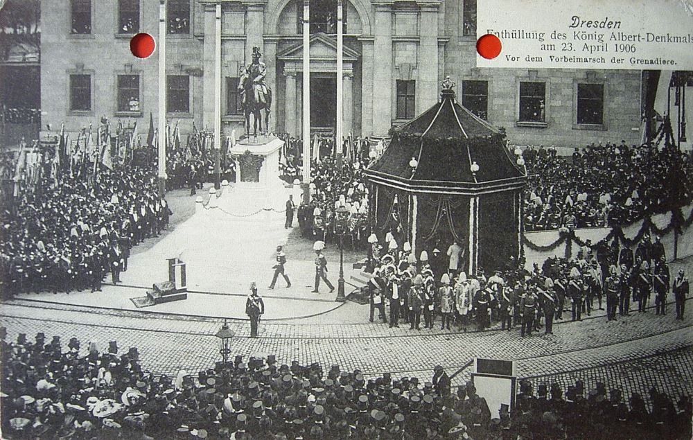Schloßplatz - Enthüllung König Albert-Denkmal