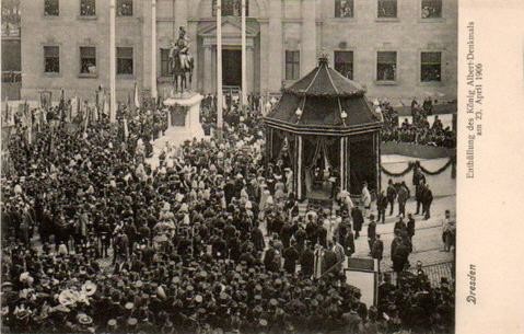 Schloßplatz - Enthüllung König Albert-Denkmal