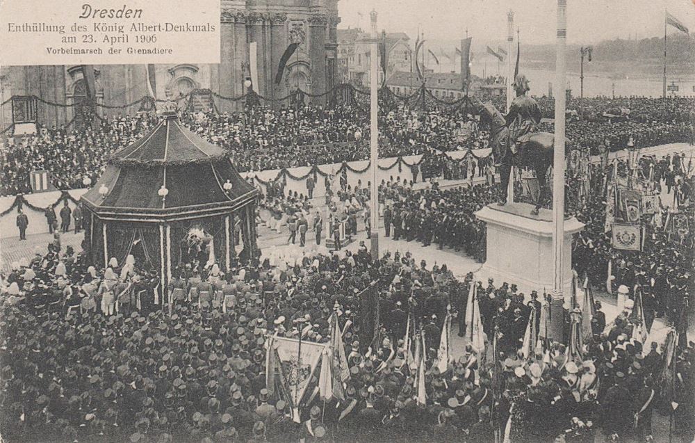 Schloßplatz - Enthüllung König Albert-Denkmal