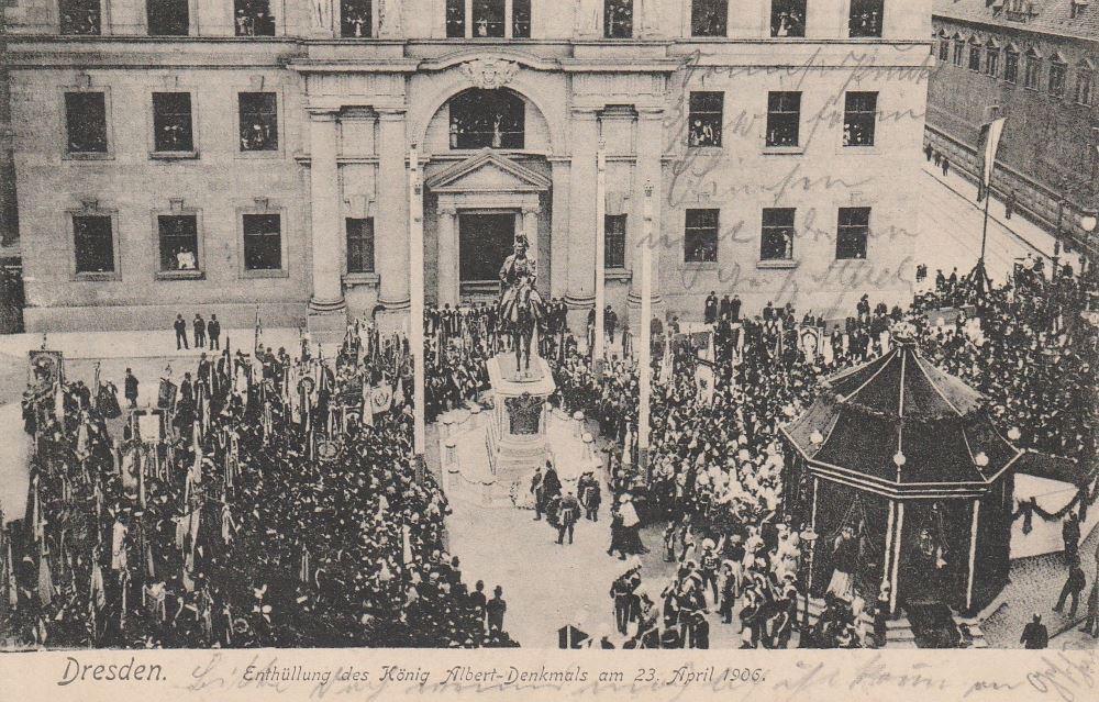 Schloßplatz - Enthüllung König Albert-Denkmal