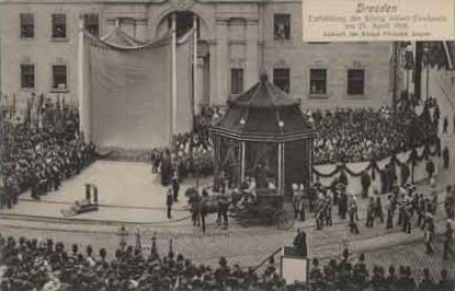 Schloßplatz - Enthüllung König Albert-Denkmal