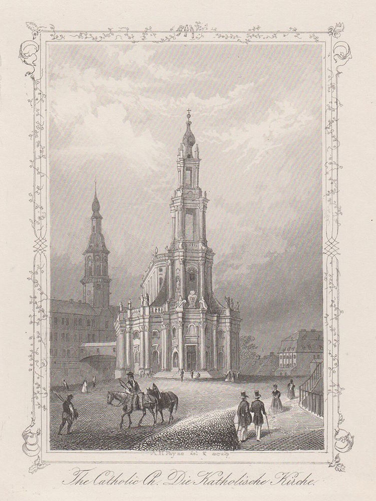 Schloßplatz - Hofkirche - Stiche etc.