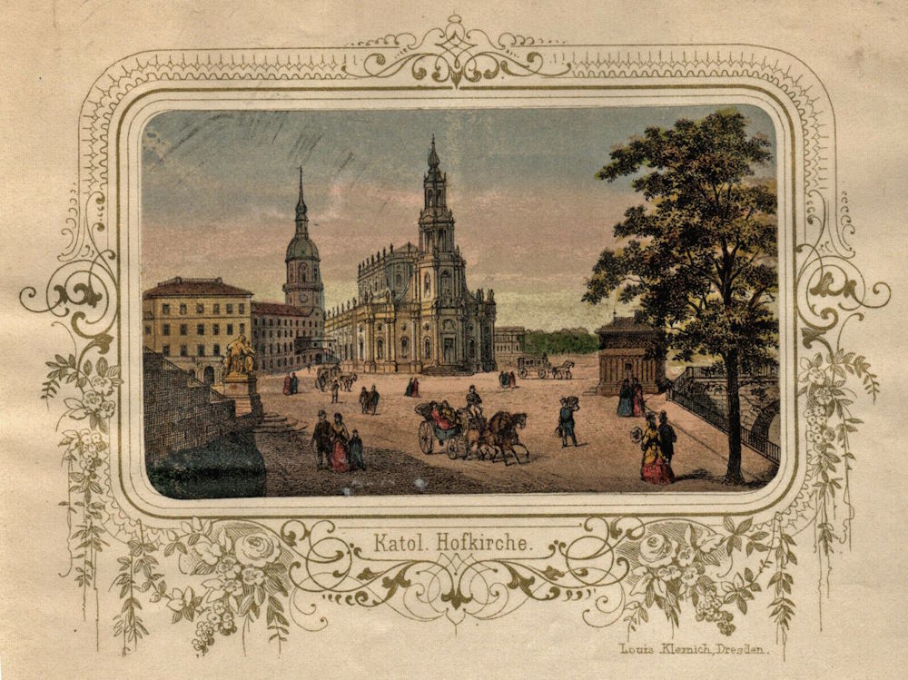 Schloßplatz - Hofkirche - Stiche etc.