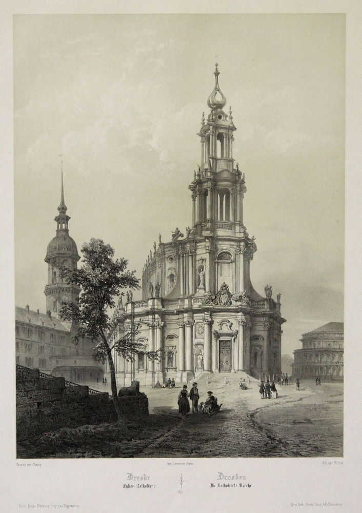 Schloßplatz - Hofkirche - Stiche etc.