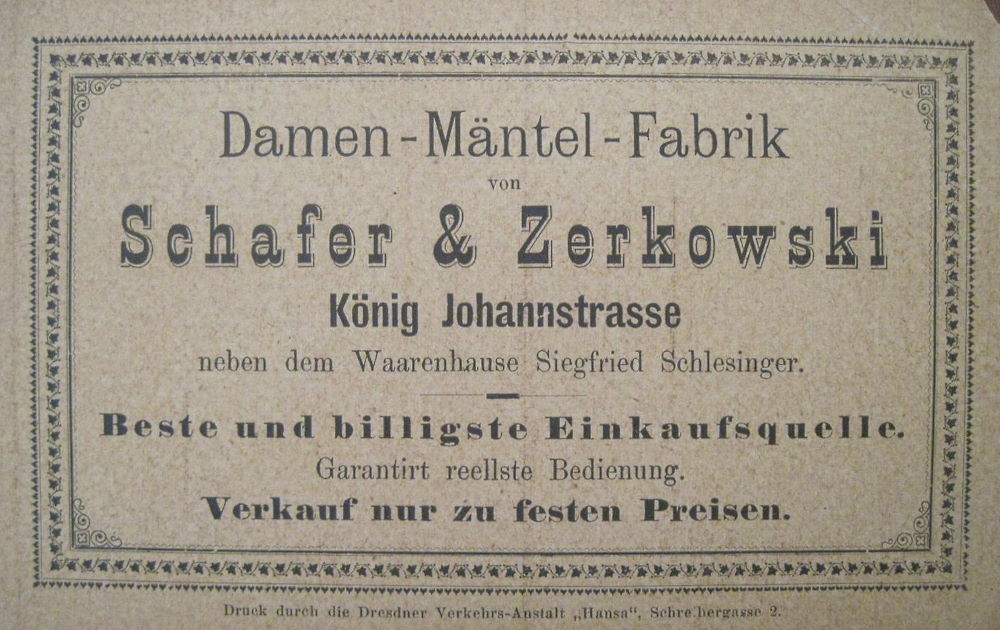 Weisse Gasse 1 / König-Johannstraße
