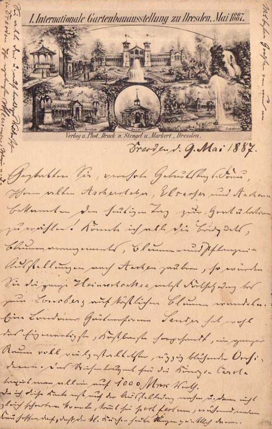 1. Internationale Gartenbau Ausstellung zu Dresden 1887