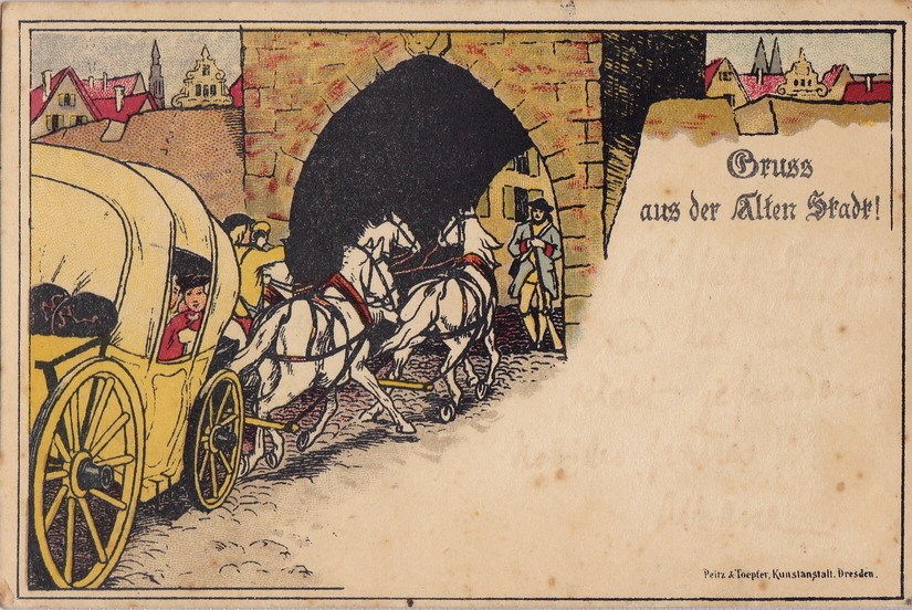 Sächsische Handwerks- und Kunstgewerbeausstellung 1896 Die alte Stadt