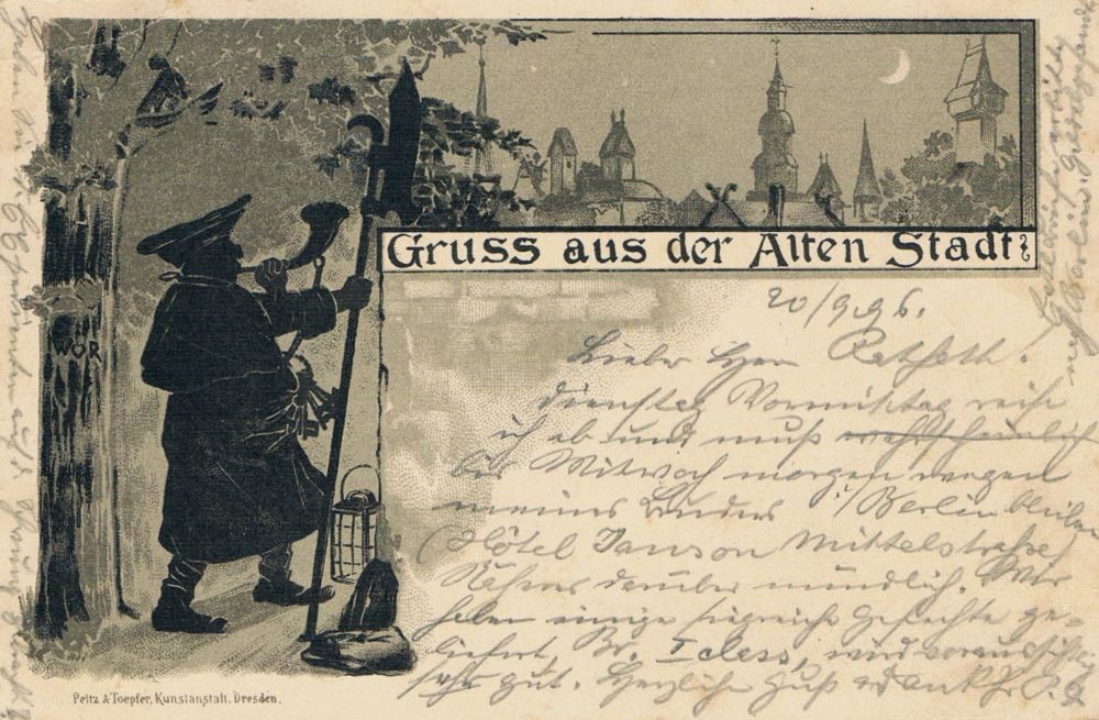 Sächsische Handwerks- und Kunstgewerbeausstellung 1896 Die alte Stadt