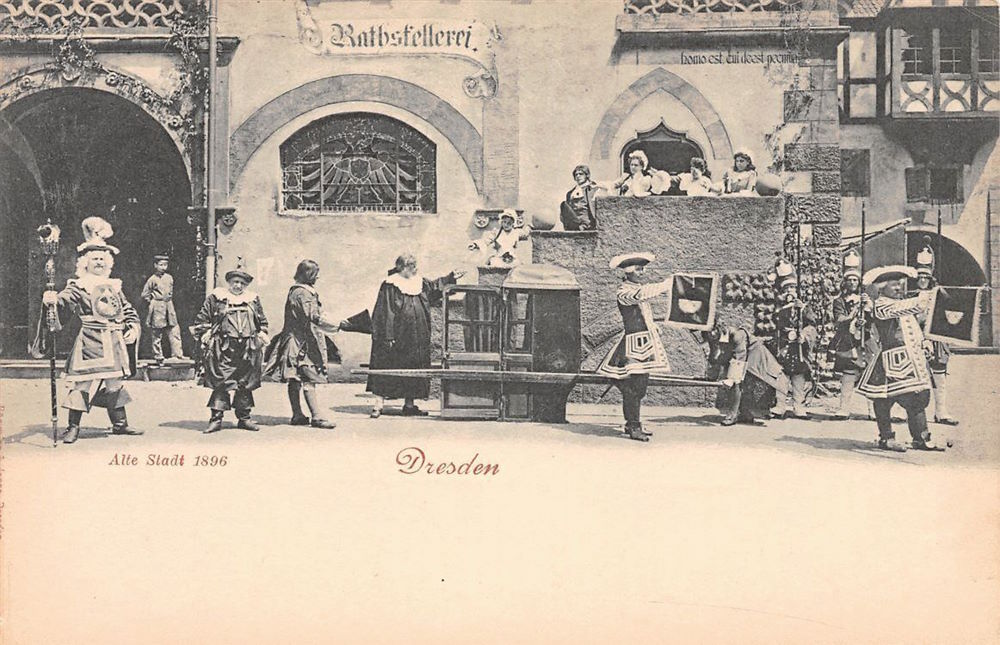 Sächsische Handwerks- und Kunstgewerbeausstellung 1896 Die alte Stadt