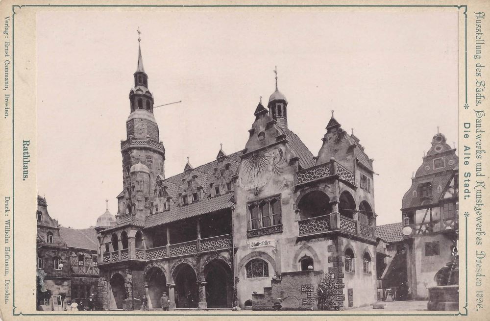 Sächsische Handwerks- und Kunstgewerbeausstellung 1896 Die alte Stadt