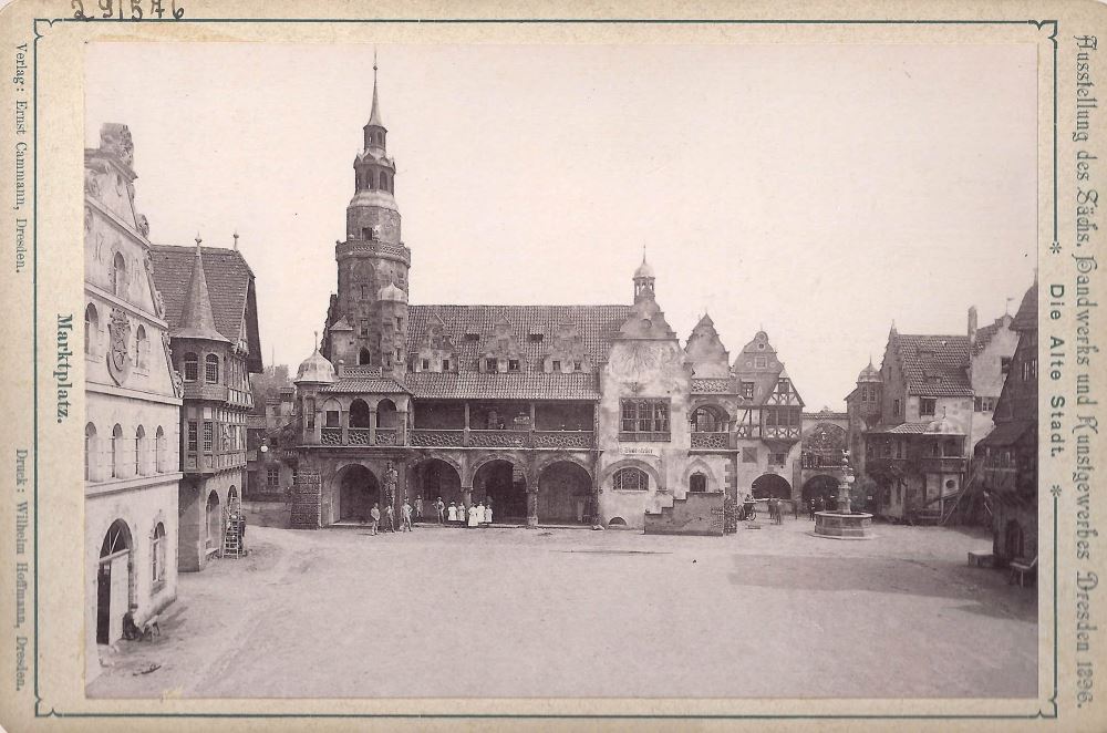 Sächsische Handwerks- und Kunstgewerbeausstellung 1896 Die alte Stadt