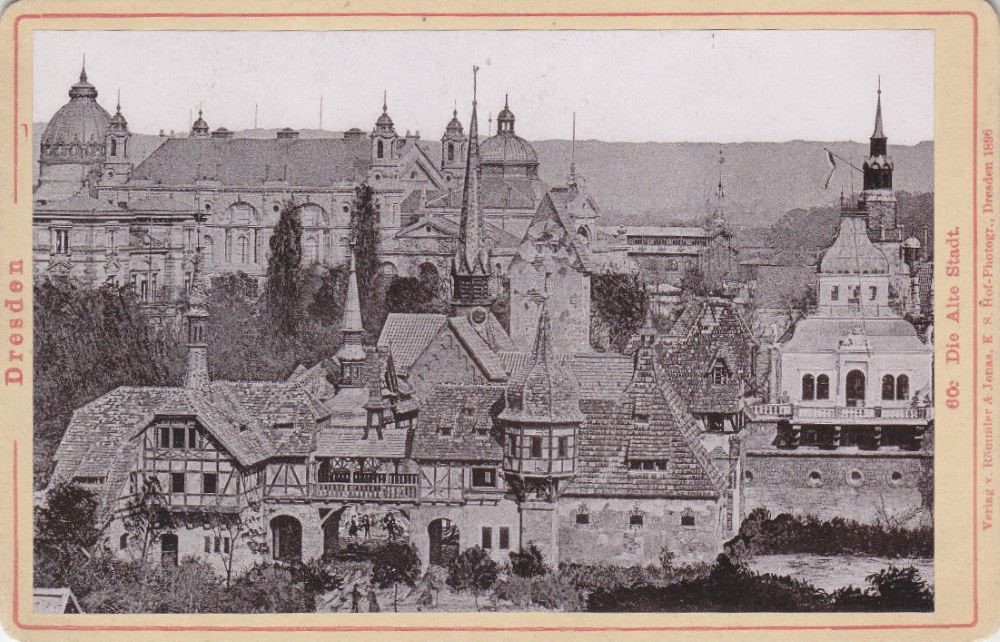 Sächsische Handwerks- und Kunstgewerbeausstellung 1896 Die alte Stadt