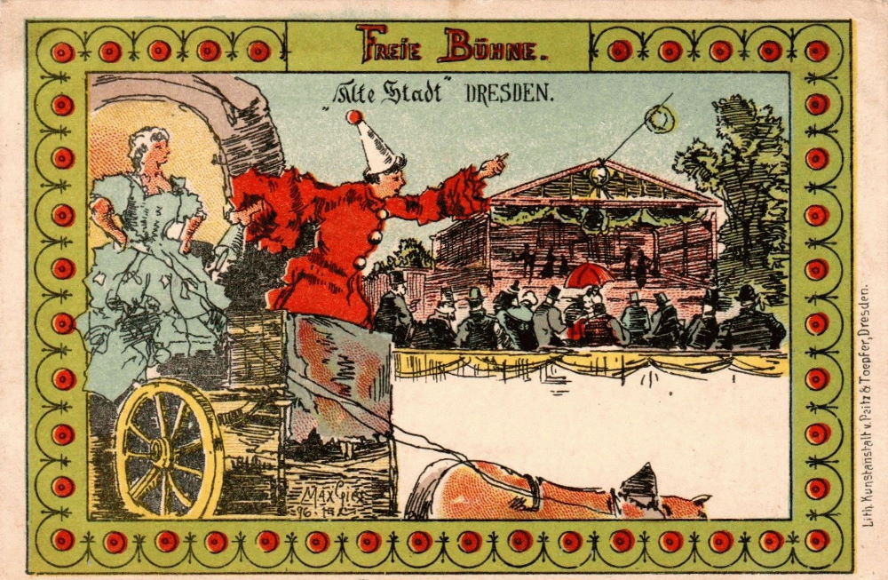 Sächsische Handwerks- und Kunstgewerbeausstellung 1896 Die alte Stadt