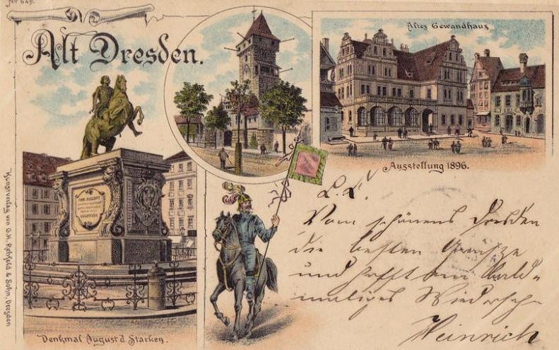 Sächsische Handwerks- und Kunstgewerbeausstellung 1896 Die alte Stadt