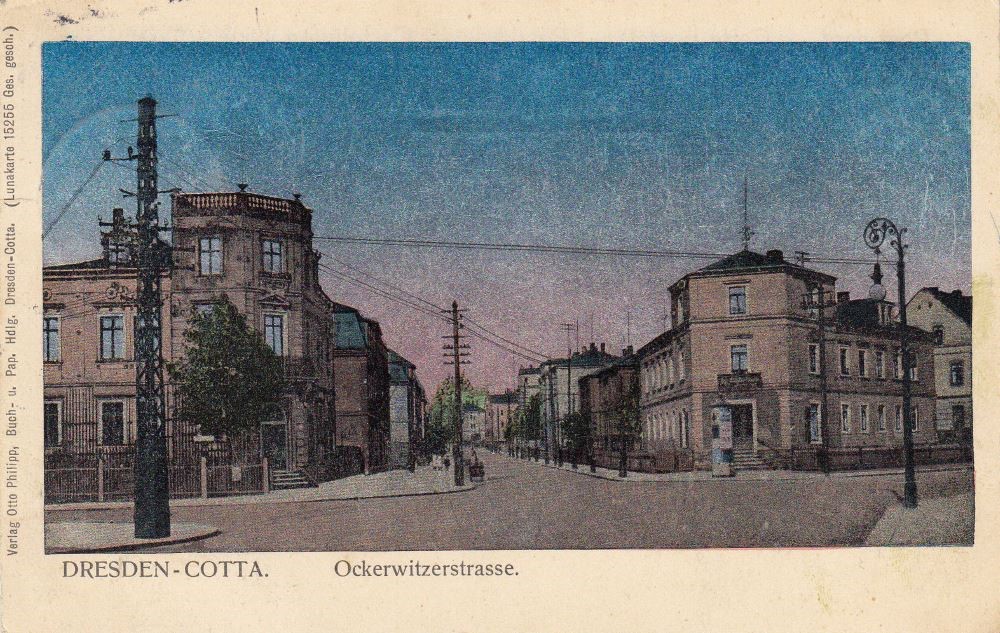 Ockerwitzerstraße 1 (Brauerstraße 1) / Grillparzerstraße