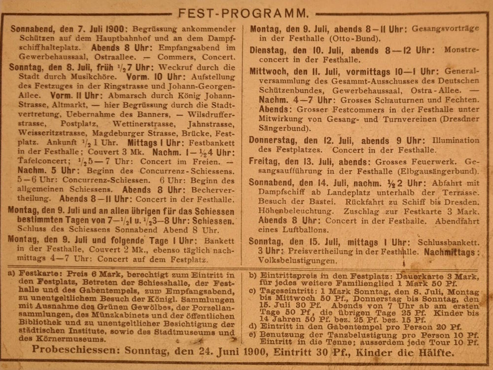 13. Deutsches Bundesschiessen 1900
