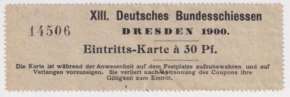 13. Deutsches Bundesschiessen 1900