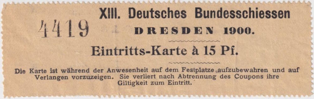 13. Deutsches Bundesschiessen 1900