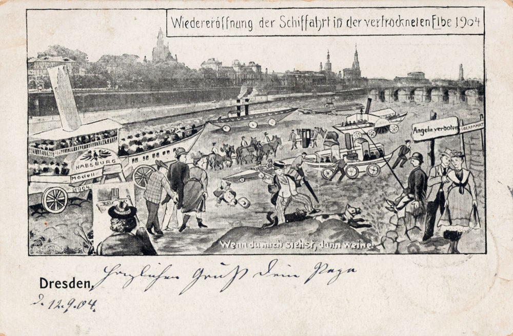 1904 Niedrigwasser - Karikaturen