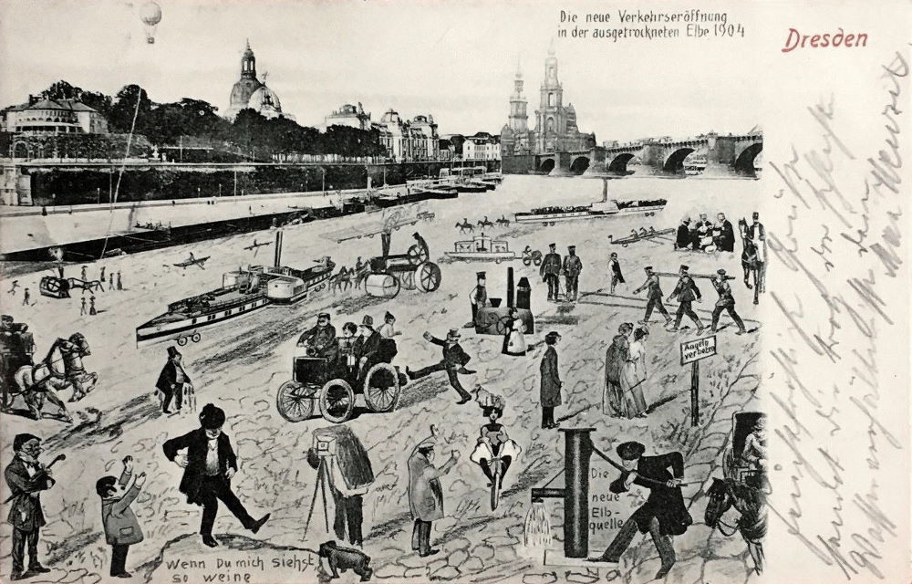 1904 Niedrigwasser - Karikaturen