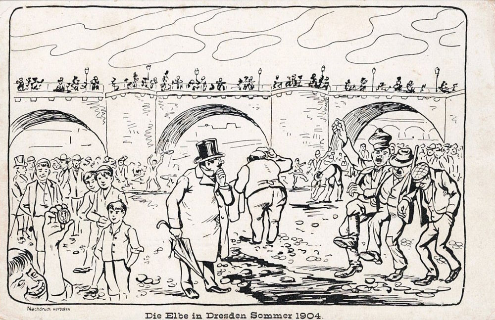 1904 Niedrigwasser - Karikaturen