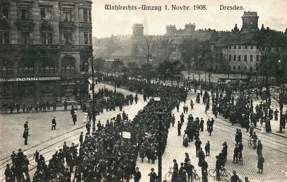 1908 Wahlrechts-Umzug 1.11.1908