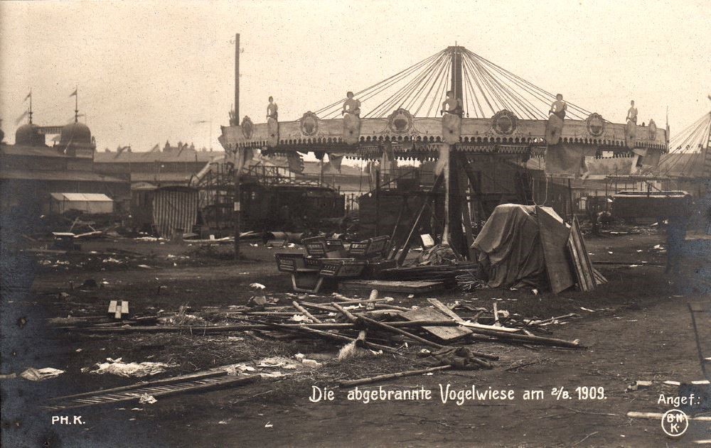 1909 Brand der Dresdner Vogelwiese - Tag danach