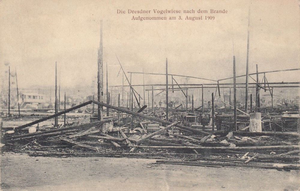 1909 Brand der Dresdner Vogelwiese - Tag danach