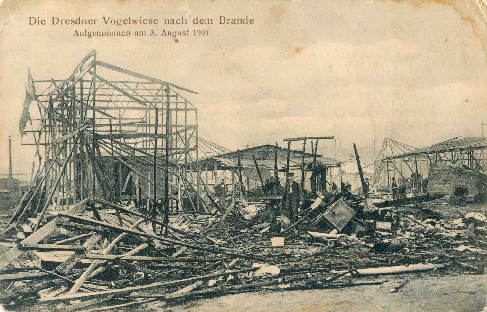 1909 Brand der Dresdner Vogelwiese - Tag danach