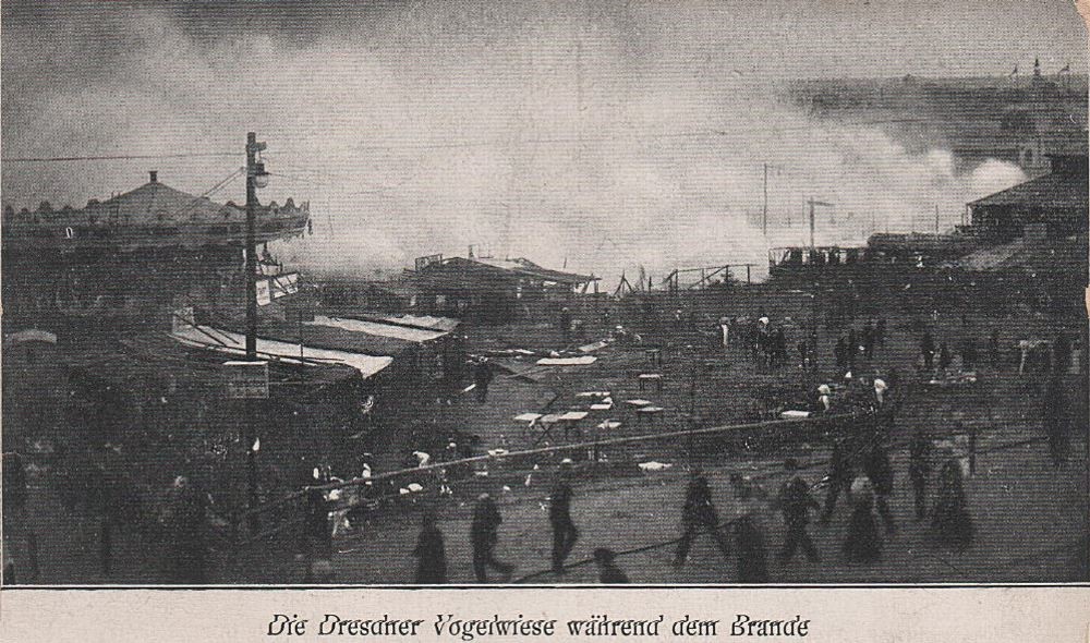1909 Brand der Dresdner Vogelwiese - Brand