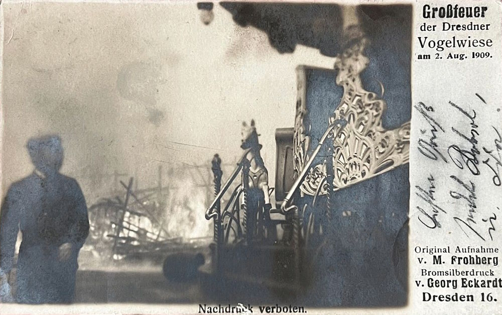 1909 Brand der Dresdner Vogelwiese - Brand